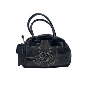 Y2K 2000s Black and White Goth Corset Mini Bag Purse